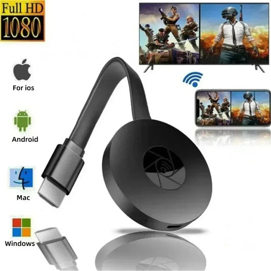 Portable 1080P HD TV Stick Video Receiver Display Screen Samll WiFi Dongle Adapter for Android/iOS Smart TV Box Miracast Chrome