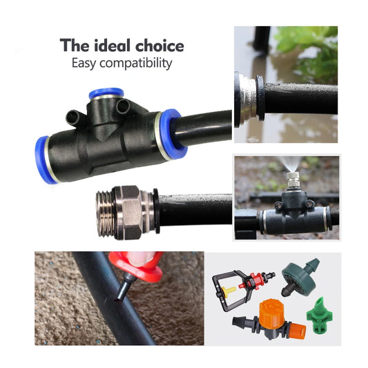 50-5m Garden 1/4'' 5/8mm 3/8" 1/2'' PE Hose Free DIY Gardening Automatic Watering System Punching Drip Irrigation Channel Device