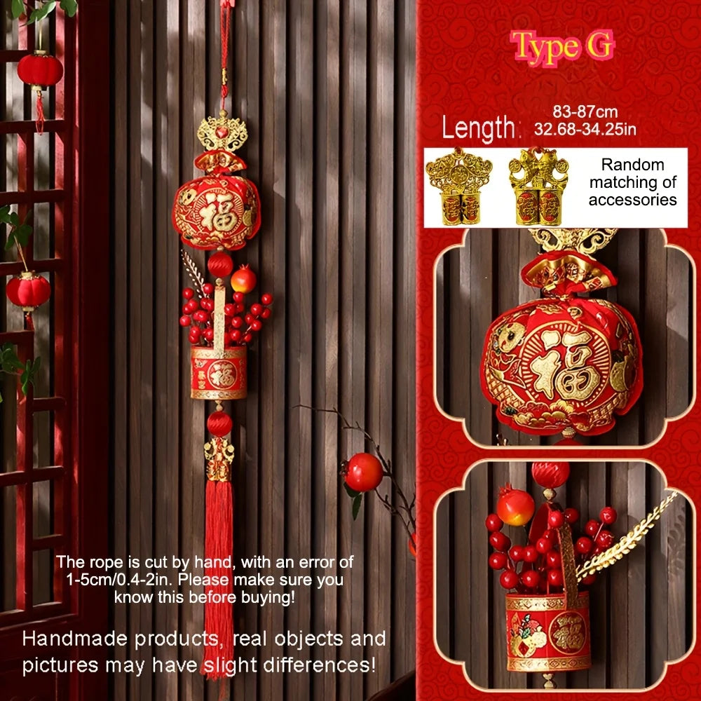 Chinesisches Neujahr 2026 Dekorationen Chinesisches Frühlingsfest Hängender Anhänger Tür Wand Ornament Traditionelle chinesische Raumdekoration