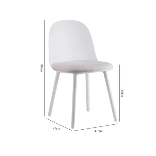 Set Of 4 Aesthetic Dining Chairs Plastic Comfortable Modern Living Room Dining Chairs Ergonomic Bedroom Chaises Home Furniture