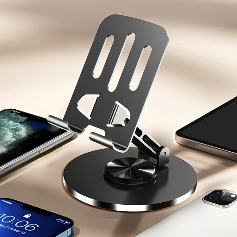 Rotating Phone Stand - a Compact And Portable Folding Desktop Holder, Suitable for All Smartphones And Tablets, an Ideal Office Accessory for All Seasons