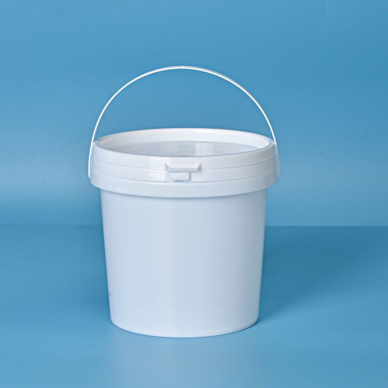 1L robuster Plastikeimer mit Deckel – Leicht zu öffnender, dicker transparenter Aufbewahrungsbehälter für Küchen-, Wohnzimmer- und Badutensilien