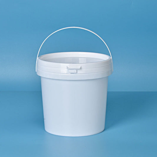 1L Durable Plastic Bucket with Lid - Easy-Pull, Thick Transparent Storage Container for Kitchen, Living Room & Bathroom Essentials