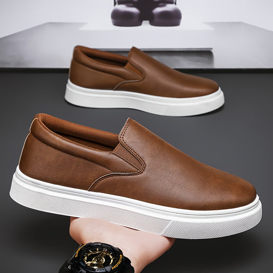 Sneakers, Men's Slip-On Skate Shoes, Casual Loafers for Students, Trendy Versatile Flat Shoes