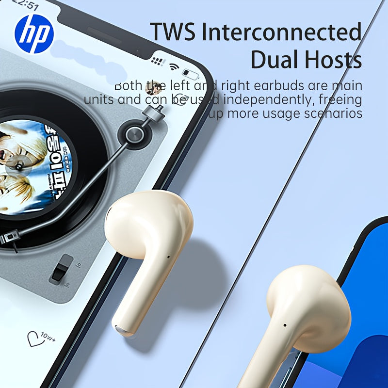HP Wireless Earbuds Offer a Long 30-Hour Standby Time, Feature Noise Reduction, And Provide a Comfortable Fit for Everyone. They Include Touch Controls And Deliver High-Fidelity Sound with Crystal-Clear Calls