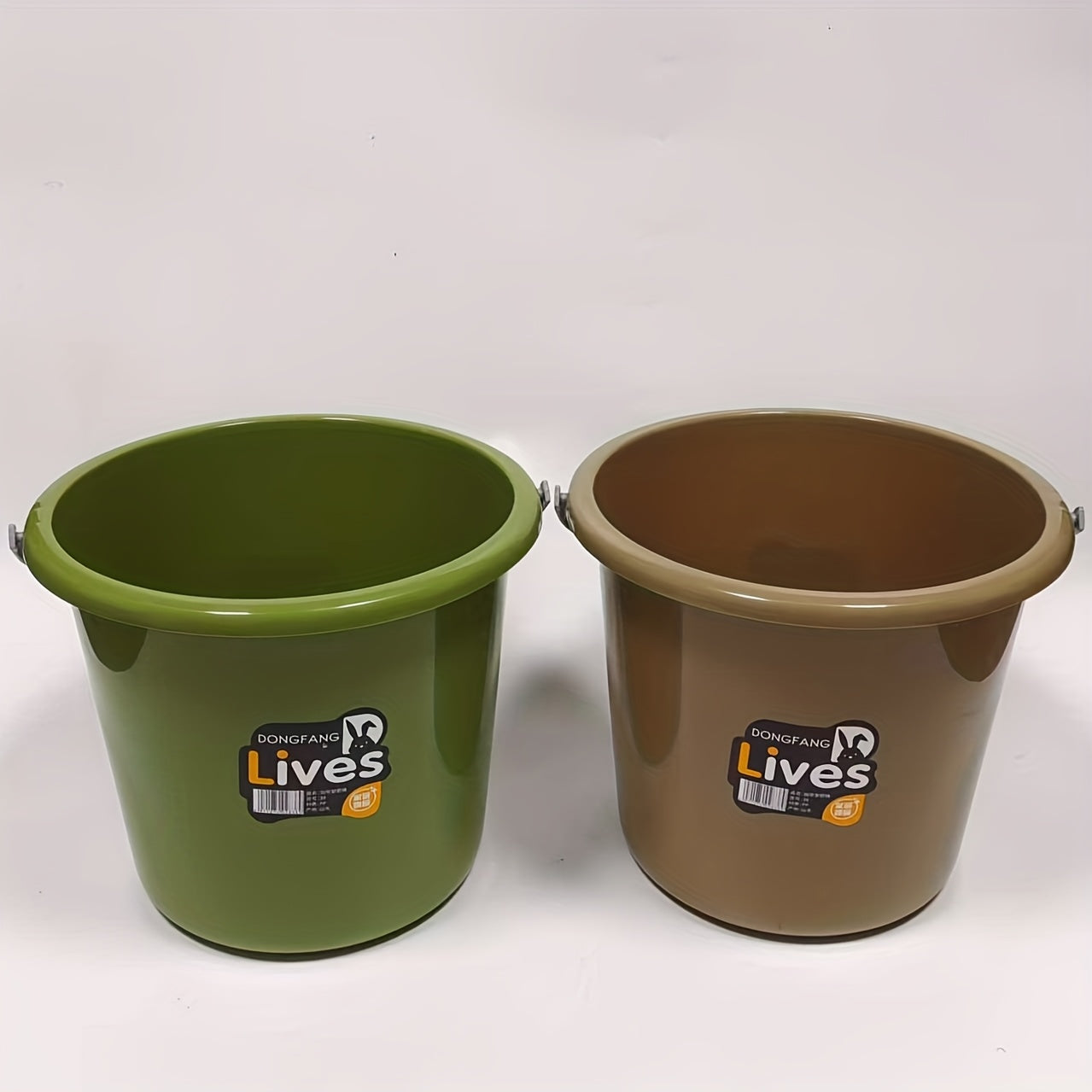 Thickened Plastic Bucket with Handle, Small/Large Size, for Home and Dormitory Use, Multi-functional Round Basin for Laundry and Bathing, Water Storage Bucket