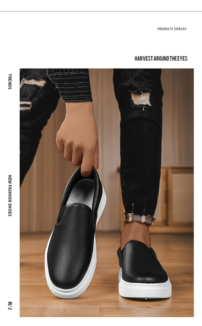 Sneaker, Herren Slip-on Skateschuhe, Freizeit-Slipper für Studenten, Trendige vielseitige Flats