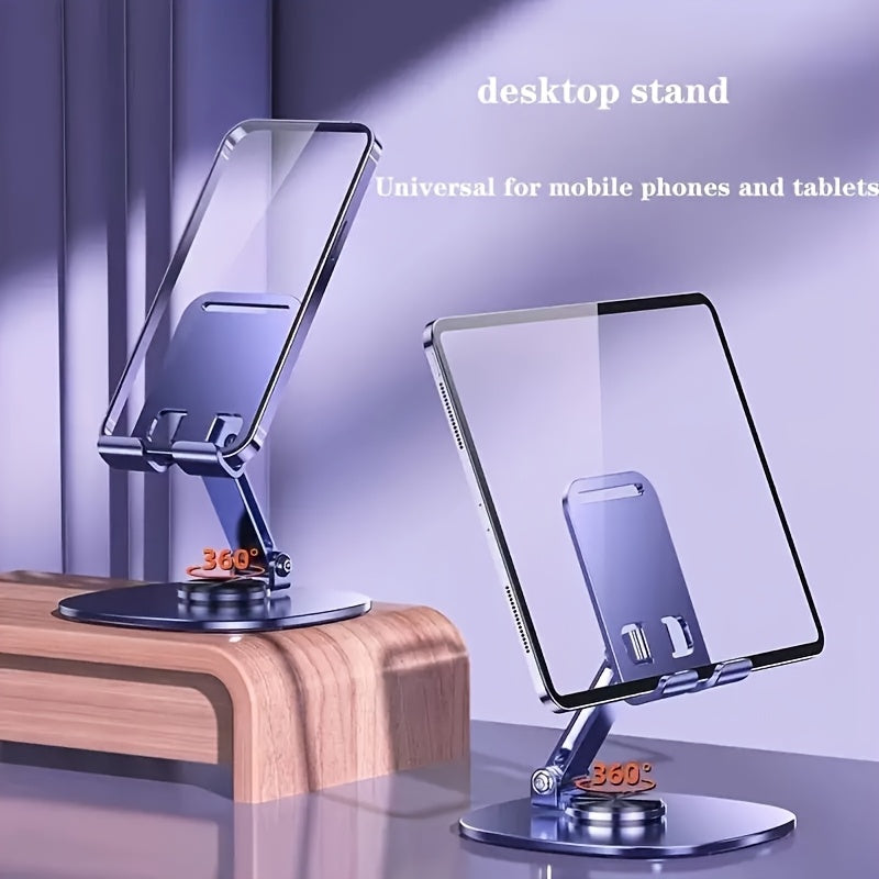 Rotating Phone Stand - a Compact And Portable Folding Desktop Holder, Suitable for All Smartphones And Tablets, an Ideal Office Accessory for All Seasons