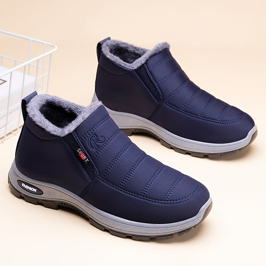 Bequeme Herren-Winterstiefel, stilvoll und gemütlich, geeignet für lässige Freizeitaktivitäten drinnen und draußen, halten warm bei kaltem Wetter, mit einfachem Slip-On-Design