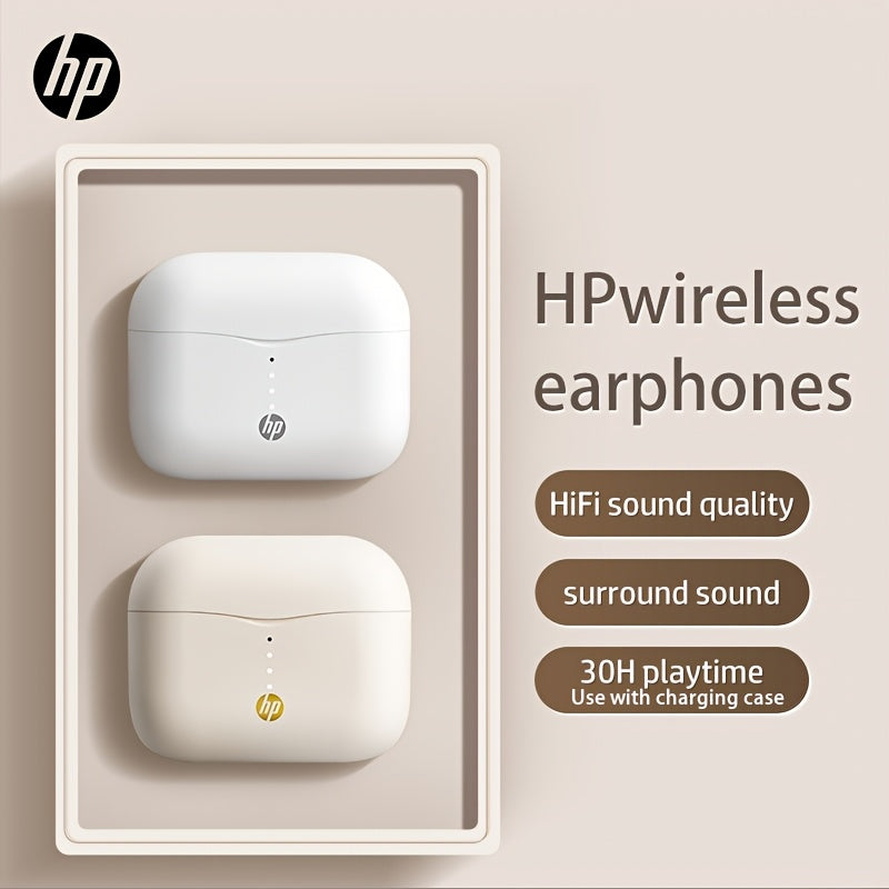 HP Wireless Earbuds Offer a Long 30-Hour Standby Time, Feature Noise Reduction, And Provide a Comfortable Fit for Everyone. They Include Touch Controls And Deliver High-Fidelity Sound with Crystal-Clear Calls