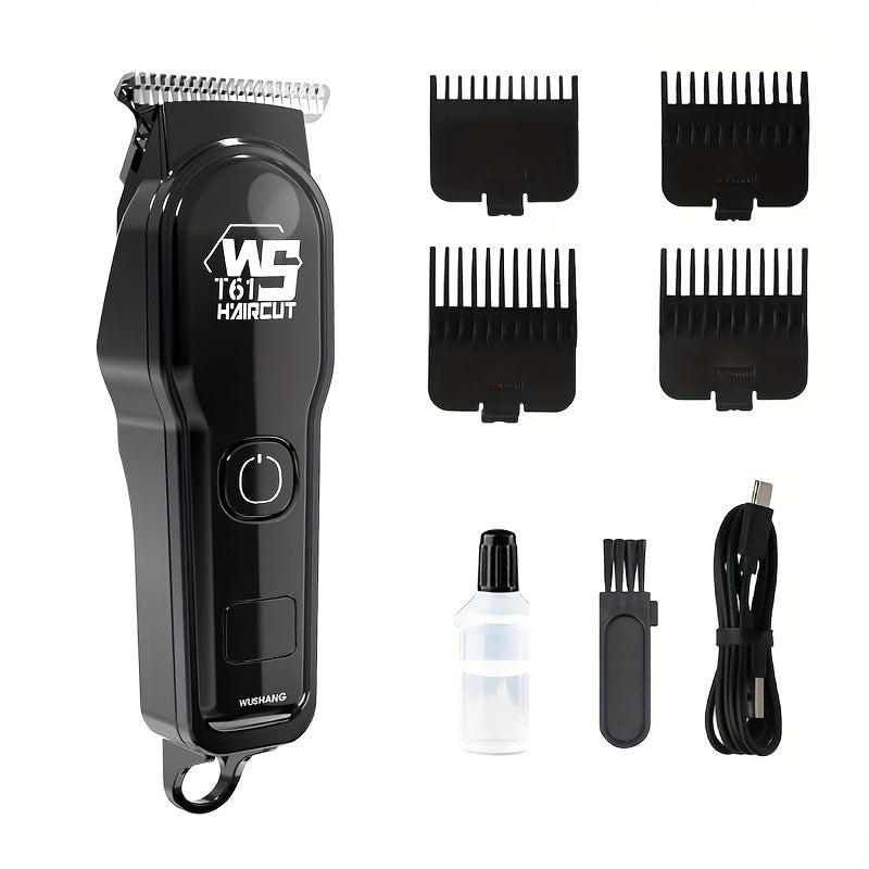 A Professional Men'S Electric Hair Clipper Set with an LED Display, an Electric Shaver, Four Guide Combs for Zero-Gap Cutting, a Small Brush, TYPE-C Charging, Perfect As a Gift for Men, Father'S Day Presents