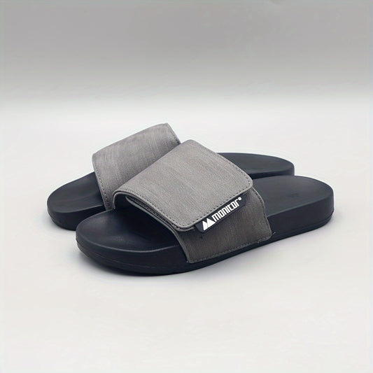 Unique Men'S Summer Casual Sandals with Soft Soles, Adjustable Magic Strap for Wide Feet, Perfect for The Beach