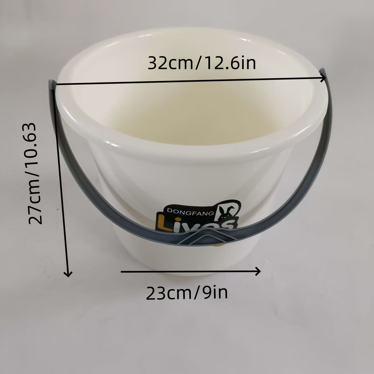 Thickened Plastic Bucket with Handle, Small/Large Size, for Home and Dormitory Use, Multi-functional Round Basin for Laundry and Bathing, Water Storage Bucket