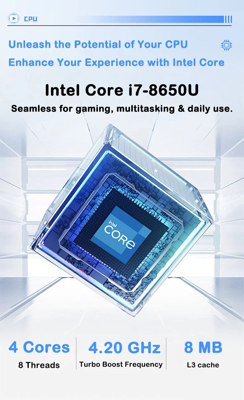 Neuer 15,6" Laptop Intel Core i7-8650U 32GB 2TB Gaming PC Ultra Slim Office Study Computer PC Windows 11 Pro 1920*1080 HD