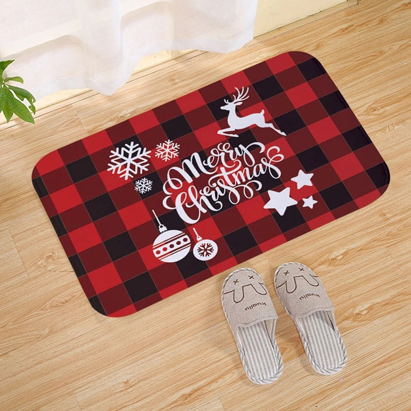 Weihnachts-Fußmatte Weihnachtsmann Outdoor-Teppich Frohe Weihnachten Dekorationen für Zuhause 2025 Navidad Weihnachtsornament Neujahr 2026