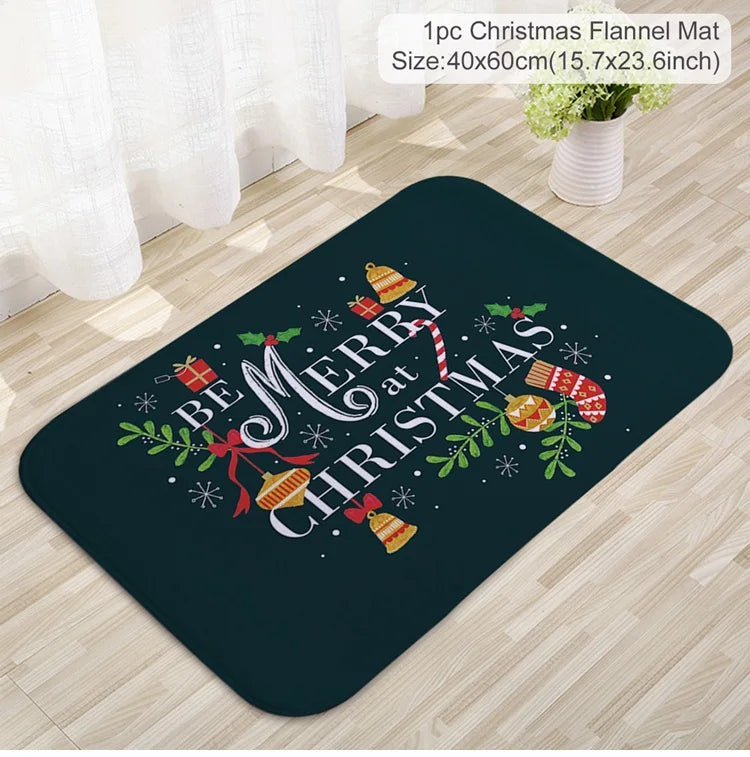 Weihnachts-Fußmatte Weihnachtsmann Outdoor-Teppich Frohe Weihnachten Dekorationen für Zuhause 2025 Navidad Weihnachtsornament Neujahr 2026