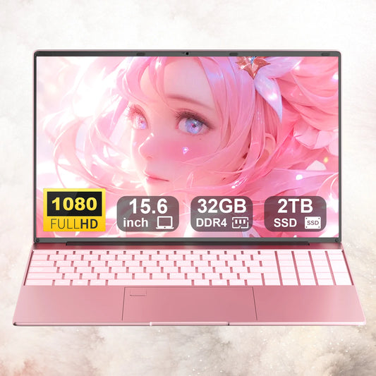 Neuer 15,6" Laptop Intel Core i7-8650U 32GB 2TB Gaming PC Ultra Slim Office Study Computer PC Windows 11 Pro 1920*1080 HD