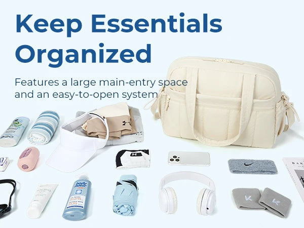 BAGSMART Sac de voyage pour femme avec compartiment étanche, sac de sport, sac de week-end, sac de cabine, sac Boston, sacs de plage étanches