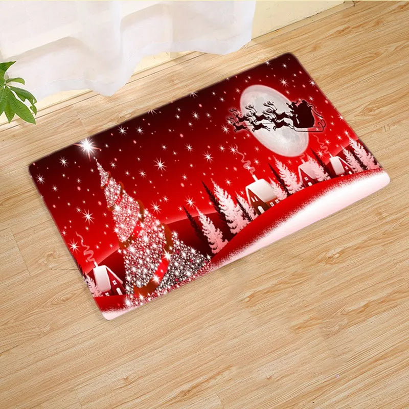 Weihnachts-Fußmatte Weihnachtsmann Outdoor-Teppich Frohe Weihnachten Dekorationen für Zuhause 2025 Navidad Weihnachtsornament Neujahr 2026