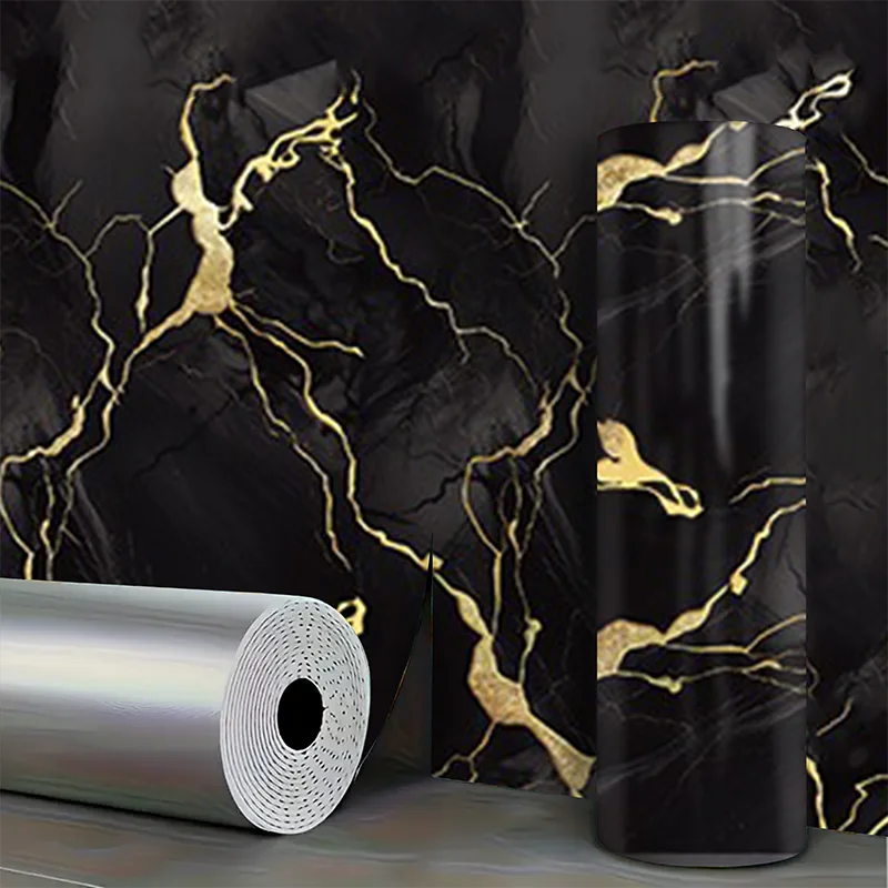1 roll of imitation ceramic tile waterproof self-adhesive marble PVC wall sticker living room bedroom decoration sticker