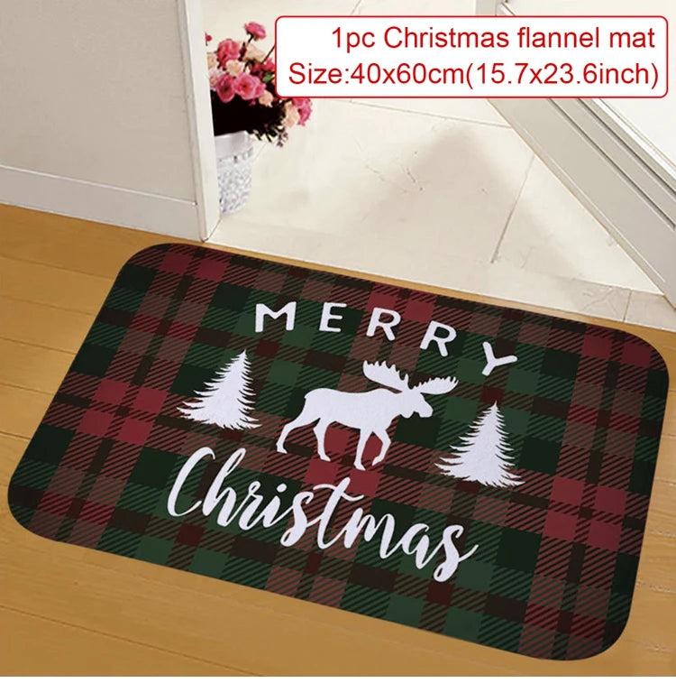 Weihnachts-Fußmatte Weihnachtsmann Outdoor-Teppich Frohe Weihnachten Dekorationen für Zuhause 2025 Navidad Weihnachtsornament Neujahr 2026