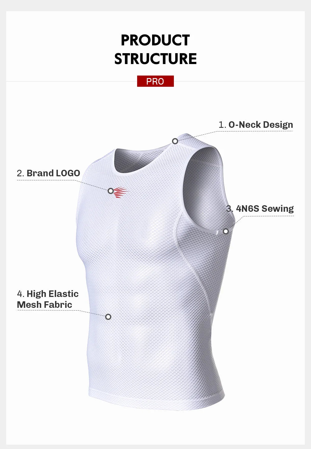 RION Herren Tank Top Ärmelloses Unterhemd Atmungsaktiv Schnell Trocknend Schweißabsorbierend Radfahren Sport Tops Fitnessstudio Sommer Herrenhemden