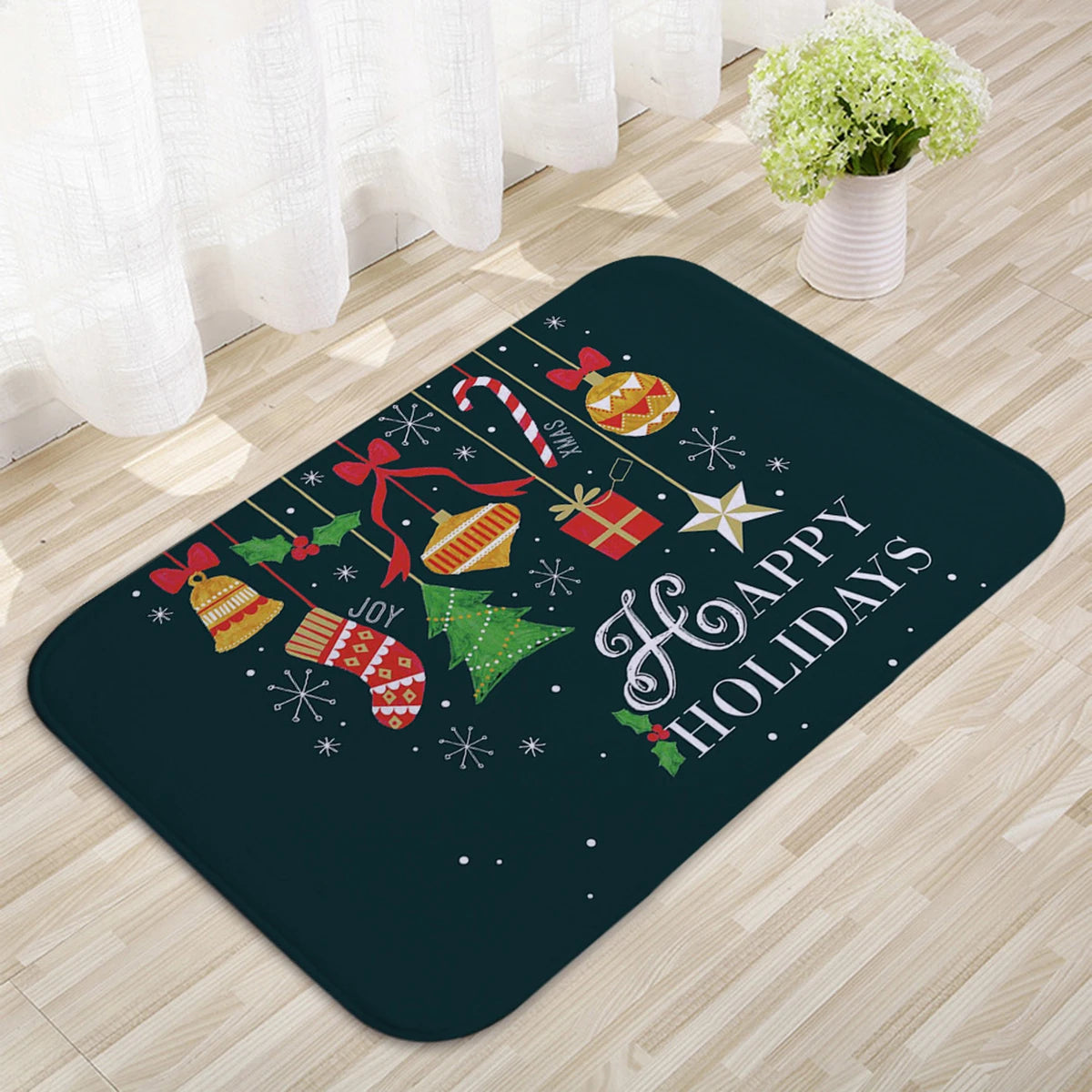 Weihnachts-Fußmatte Weihnachtsmann Outdoor-Teppich Frohe Weihnachten Dekorationen für Zuhause 2025 Navidad Weihnachtsornament Neujahr 2026