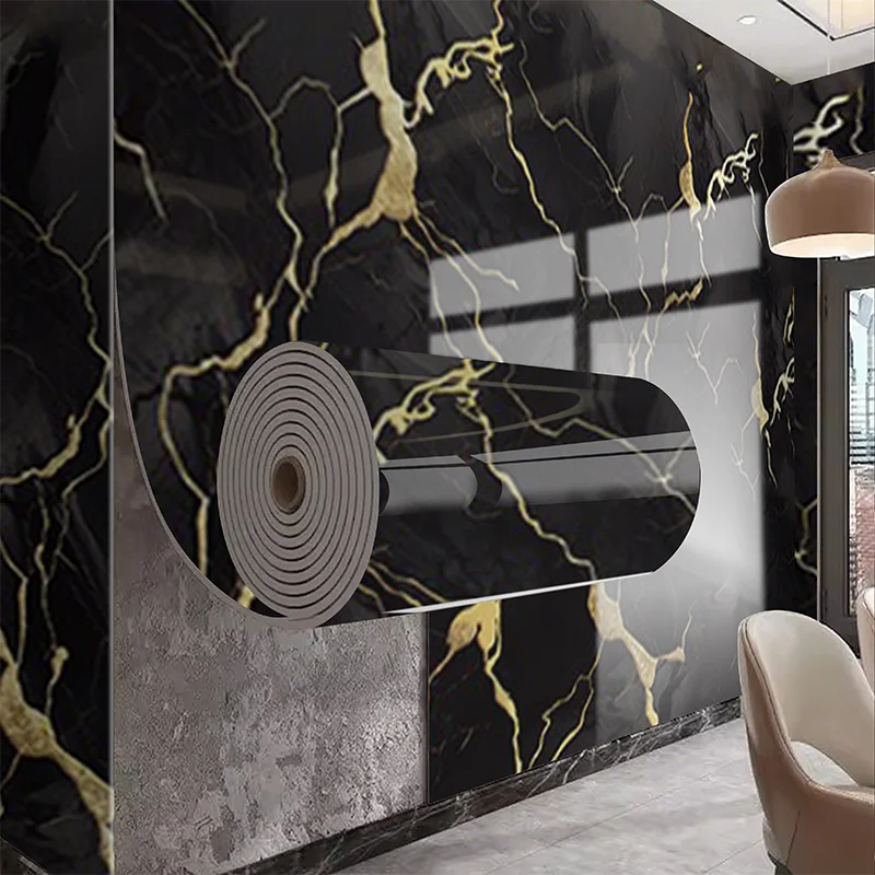 1 roll of imitation ceramic tile waterproof self-adhesive marble PVC wall sticker living room bedroom decoration sticker