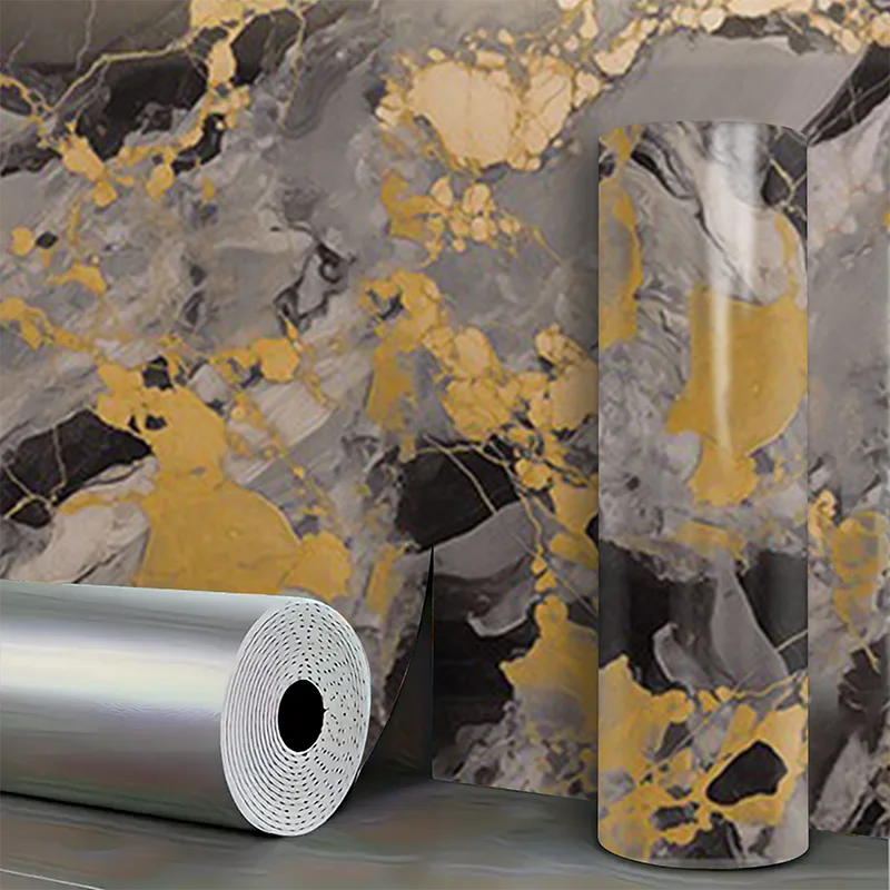 1 roll of imitation ceramic tile waterproof self-adhesive marble PVC wall sticker living room bedroom decoration sticker