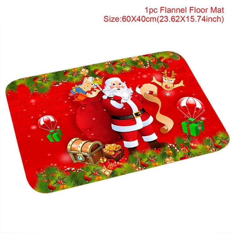 Weihnachts-Fußmatte Weihnachtsmann Outdoor-Teppich Frohe Weihnachten Dekorationen für Zuhause 2025 Navidad Weihnachtsornament Neujahr 2026