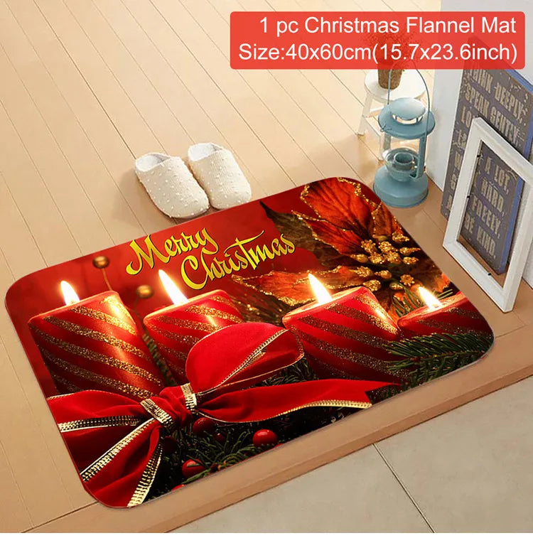 Weihnachts-Fußmatte Weihnachtsmann Outdoor-Teppich Frohe Weihnachten Dekorationen für Zuhause 2025 Navidad Weihnachtsornament Neujahr 2026