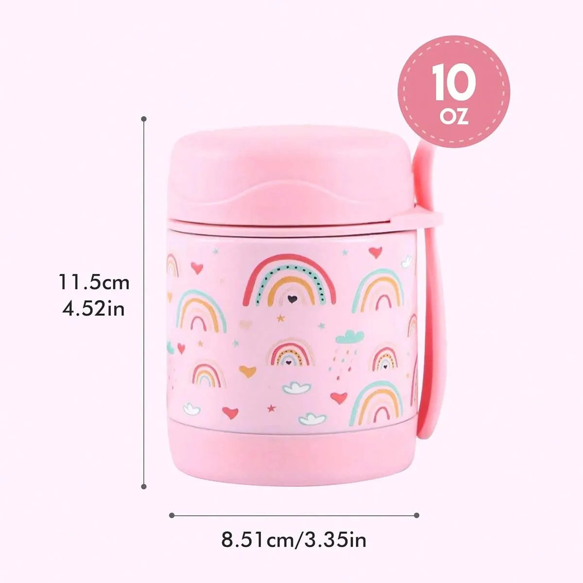 Pot alimentaire isotherme en acier inoxydable de 10 oz avec cuillère, récipient alimentaire isotherme étanche pour la soupe, pour étudiants, école, bureau, voyage, cuisine