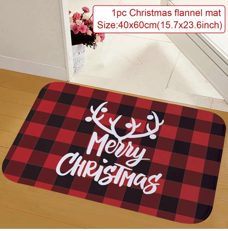 Weihnachts-Fußmatte Weihnachtsmann Outdoor-Teppich Frohe Weihnachten Dekorationen für Zuhause 2025 Navidad Weihnachtsornament Neujahr 2026