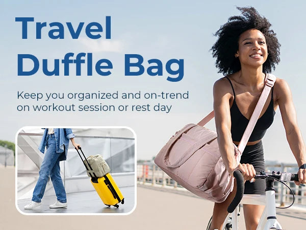 BAGSMART Sac de voyage pour femme avec compartiment étanche, sac de sport, sac de week-end, sac de cabine, sac Boston, sacs de plage étanches