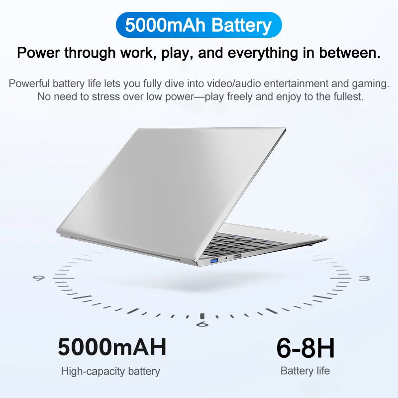 Neues Ultraflaches Notebook Intel Core i7 8650U 15,6" 32GB RAM 2TB SSD Gaming PC Office Lerncomputer PC Windows 11 Pro
