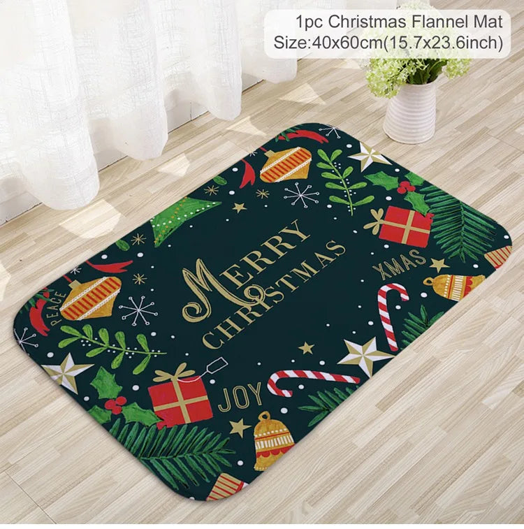 Weihnachts-Fußmatte Weihnachtsmann Outdoor-Teppich Frohe Weihnachten Dekorationen für Zuhause 2025 Navidad Weihnachtsornament Neujahr 2026