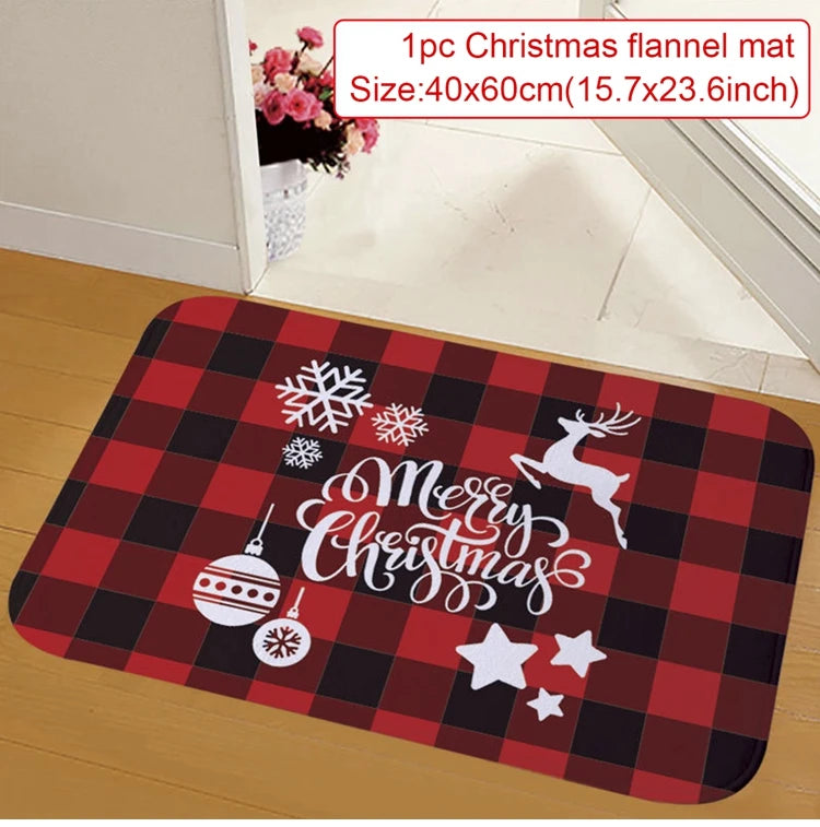 Weihnachts-Fußmatte Weihnachtsmann Outdoor-Teppich Frohe Weihnachten Dekorationen für Zuhause 2025 Navidad Weihnachtsornament Neujahr 2026