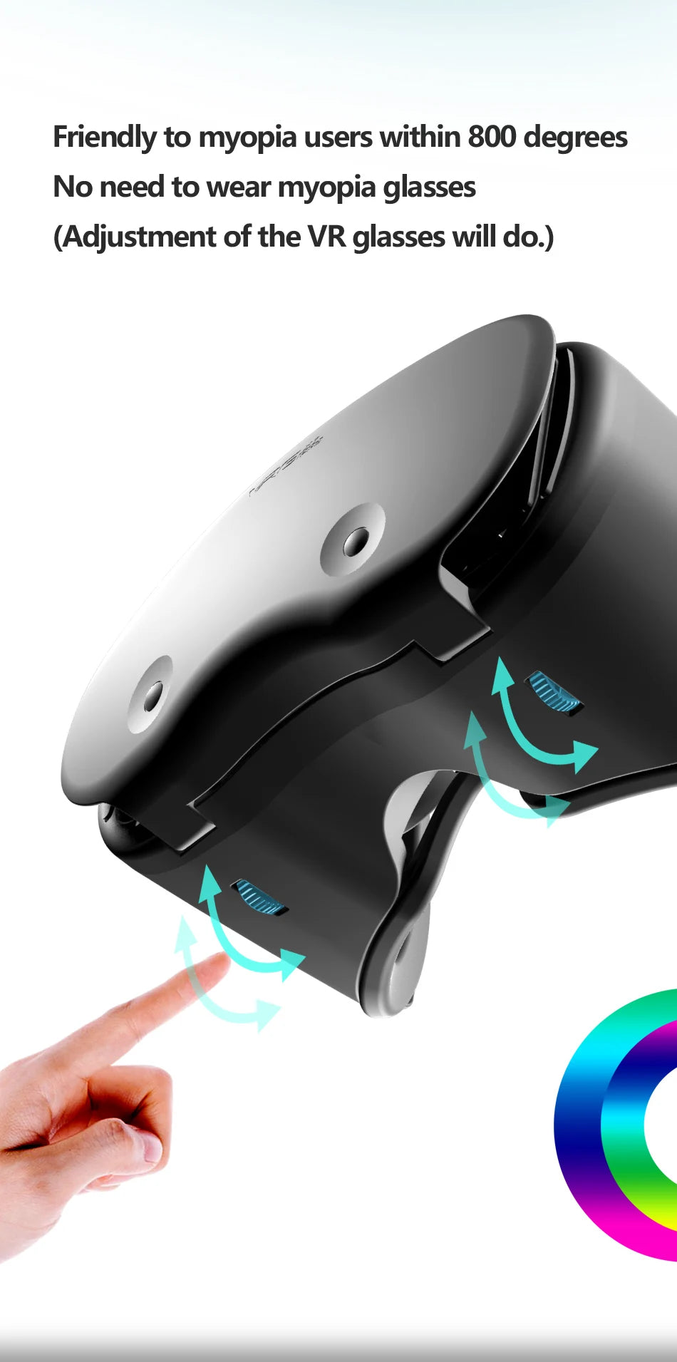 3D Virtual Reality VR Brille für iPhone Android Smartphone Handy Helm Headset mit echten Linsen Goggles Geräte