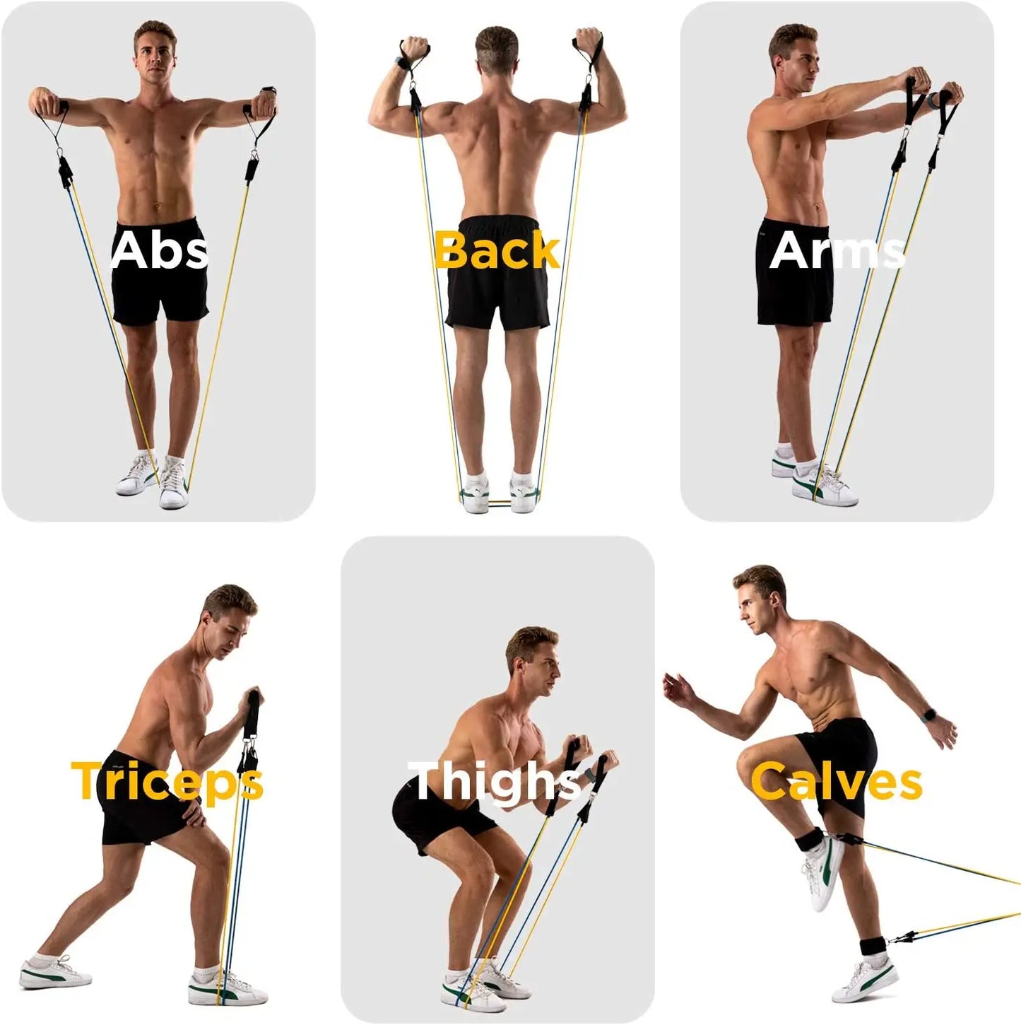 Kit de barre Pilates avec bandes de résistance Barre de yoga multifonctionnelle Kit de barre de résistance portable pour la maison pour des entraînements complets du corps