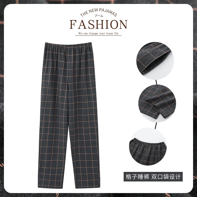 Nouveau style Vente chaude Coton carreaux Pyjama Pantalon pour Adultes Ameublement Coton Pantalon Coton Pyjama Homme Bas de sommeil Vêtements d'intérieur
