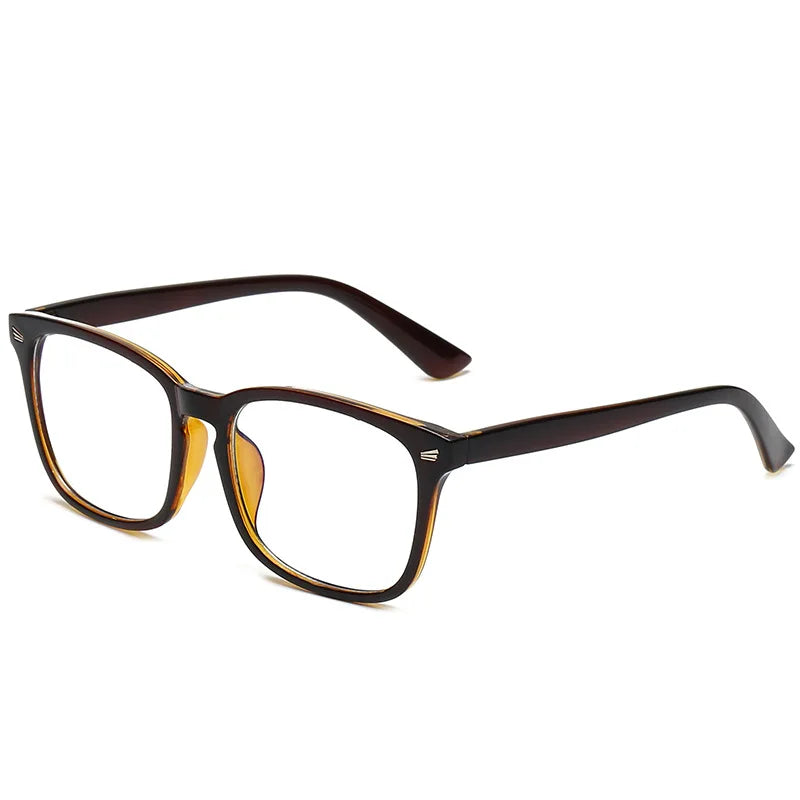 Lunettes anti-lumière bleue lunettes d'ordinateur carrées lunettes simples monture complète pour hommes et femmes protection contre les radiations