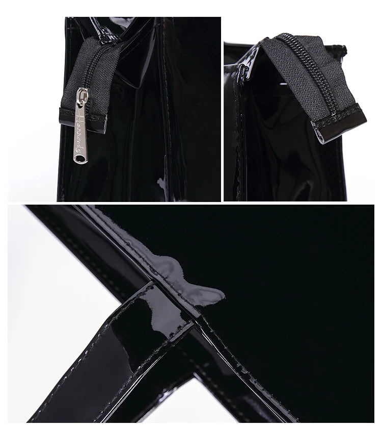Horizontal Edition PVC Reusable Shopping Bag Eco-friendly London Lady Shopper Bag Large Capacity Waterproof Handbag Shoulder Bag