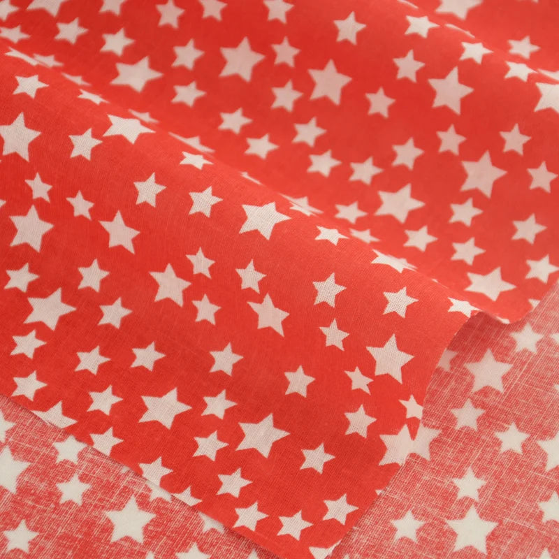 Schöner frischer rot bedruckter Stoff mit Blumenmustern, dünner Stoff aus 100 % Baumwolle, Patchwork für DIY-Bastelarbeiten, Heimtextilien, Meterware