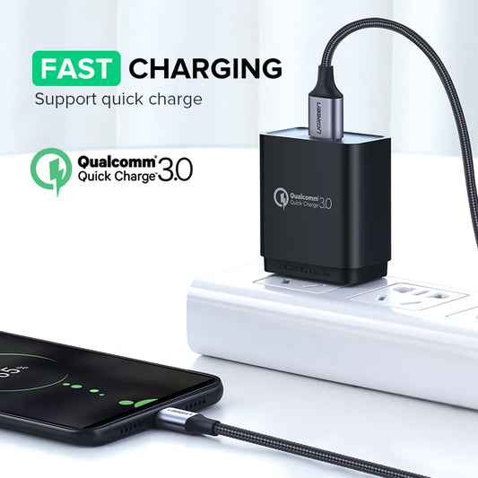 UGREEN Micro-USB-Kabel, schnellladefähiges USB-zu-Micro-USB-2.0-Ladekabel für Android-Geräte, kompatibel mit Samsung Galaxy S7 S6 Note