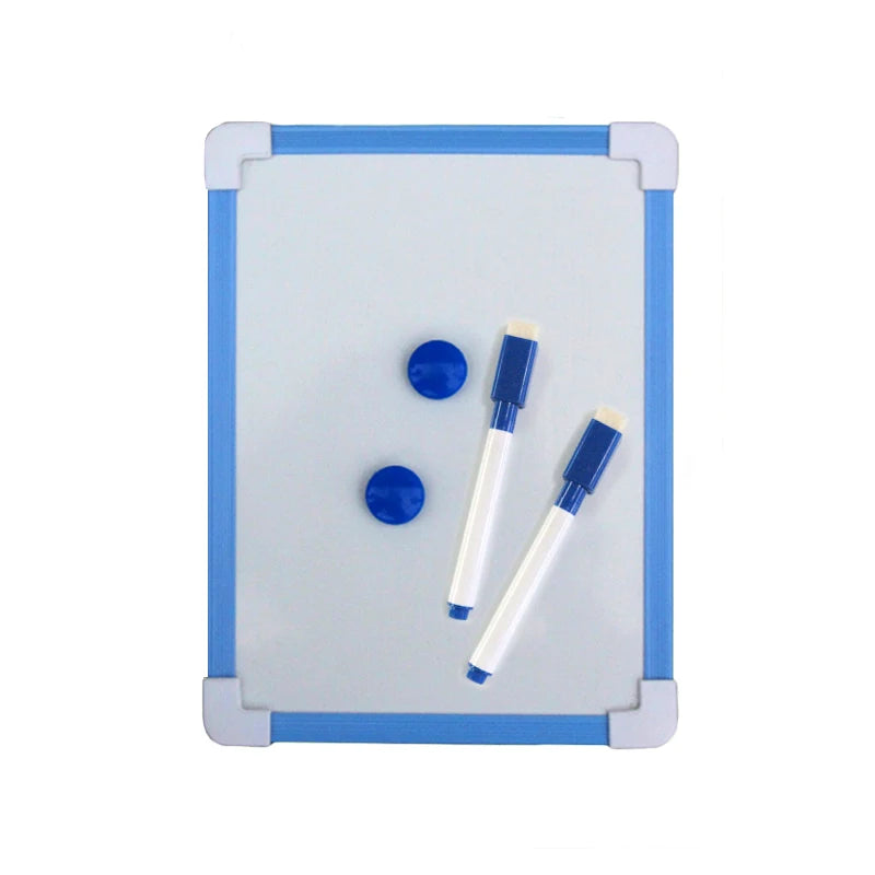 Tableau blanc magnétique pour enfants 20.5*15.6cm, 5 couleurs de cadre, mini tableau de dessin effaçable à sec, petites ardoises suspendues avec stylo