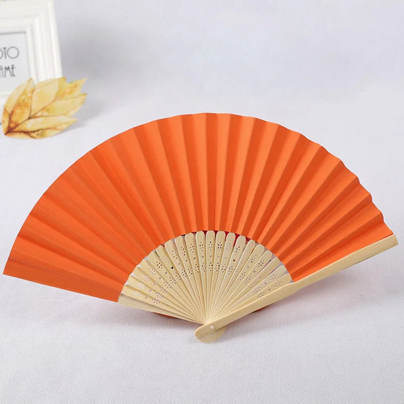 Éventails pliants portables en papier et bambou, blancs, à faire soi-même, pour la calligraphie, la peinture, décoration de mariage, cadeaux de mariage