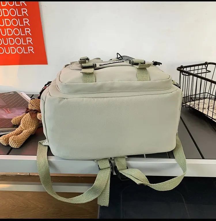 Mehrere Taschen Rucksack Herren Segeltuch Schnalle Designer Tasche Teenager Laptop Rucksäcke Studenten College Schultaschen Für Frauen