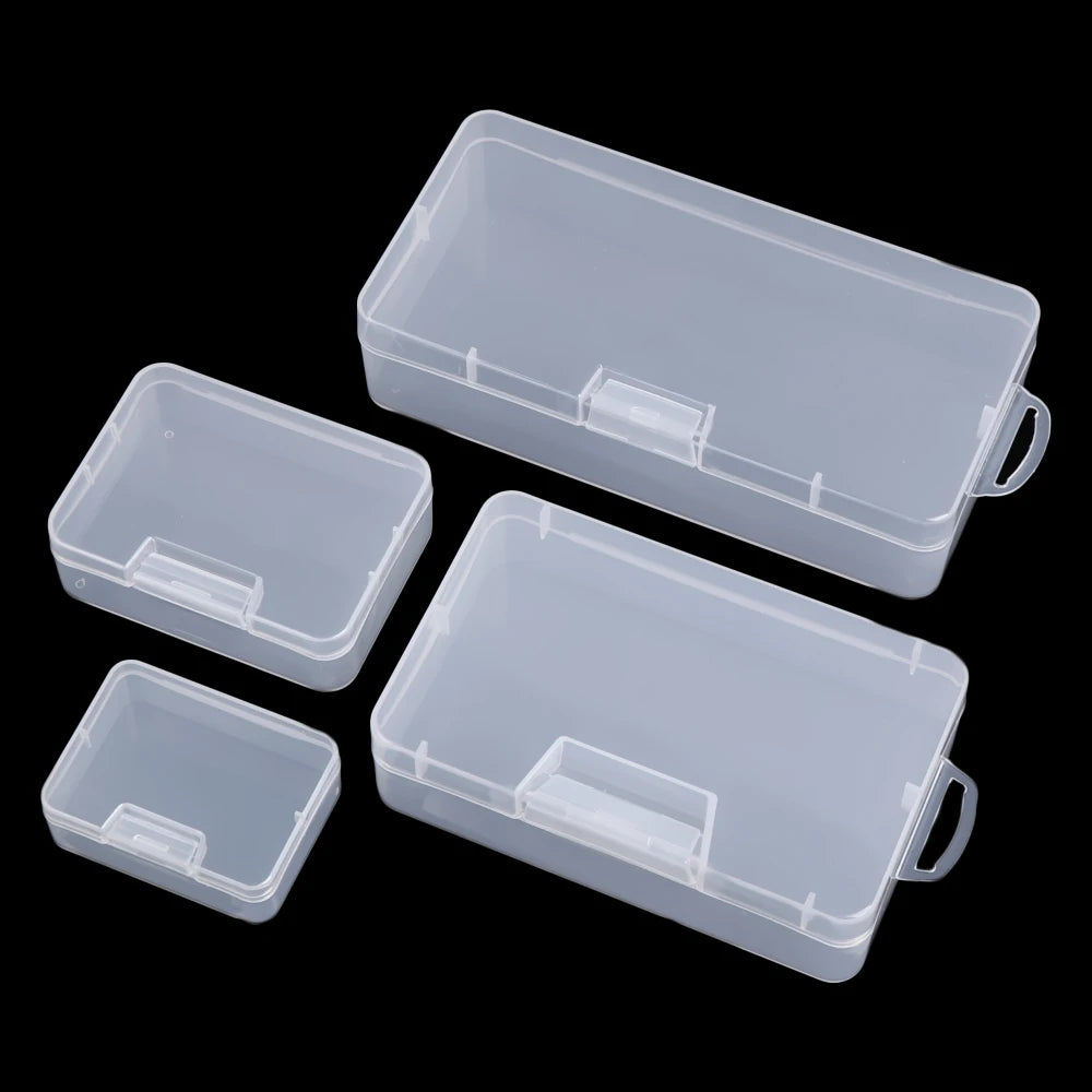 Square Round Plastic Transparent Storage Box Small Items Sundries Organizer Case Jewelry Beads Container Box Tools Accessories