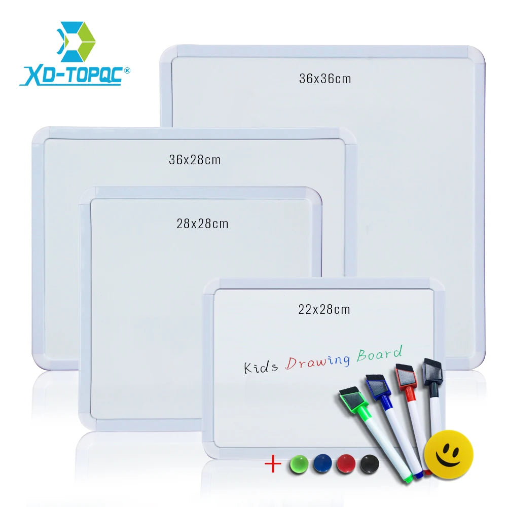 4 Stile magnetische Whiteboard 1pc PVC Rahmen Nachricht Whiteboard für Kühlschrank Rundecke Dekoration Nachricht Zeichentafel für Notizen