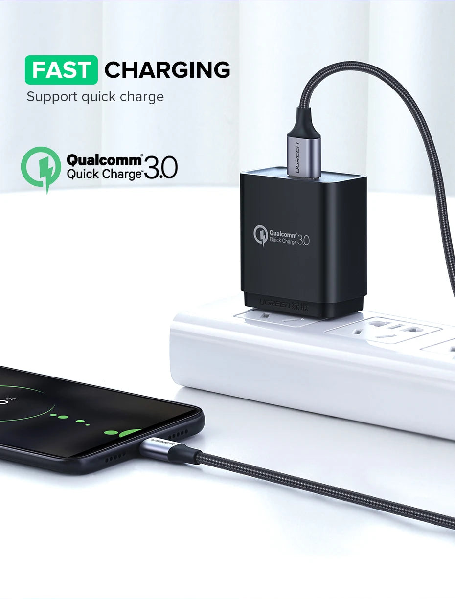 UGREEN Micro USB Cable Fast Quick Charger Cable USB to Micro USB 2.0 Android Charging Cord for Samsung Galaxy S7 S6 Note Wire
